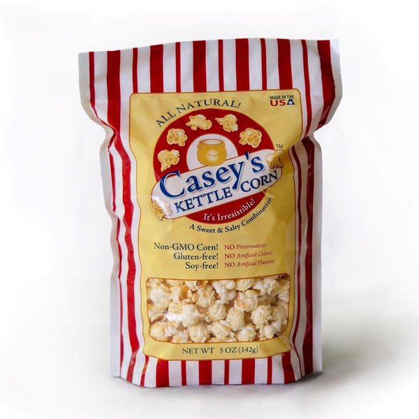 Caseys Kettle Corn Lighly Sweetened and Salted Popcorn 5 oz Bagged CKC-5-1